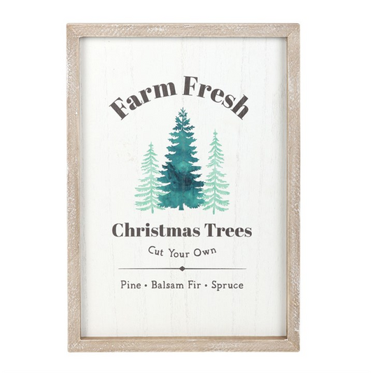 Farm Fresh Christmas Trees Framed Wall Art Print