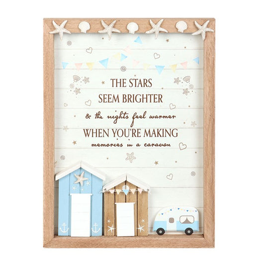 The Stars Seem Brighter 3D Shell Caravan Plaque