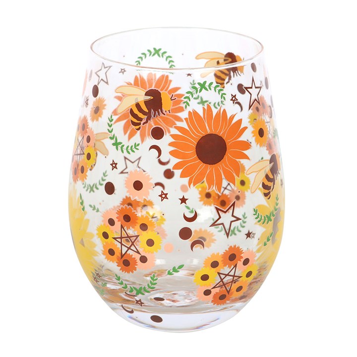 Bee Radiant Print Stemless Glass